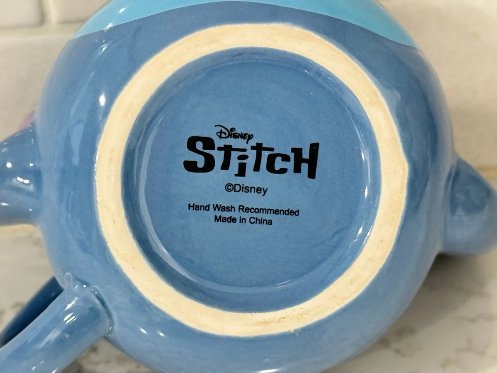 Disney Stitch Mug 3D Sculpted Ceramic Coffee Cup Lilo and Stitch Oversized Y2K
